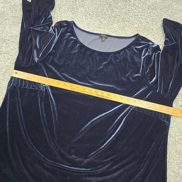 Talbots Shirt Women 3X Velvet Bell Sleeve Scoop Neck Stretch Whimsigoth READ - Picture 9 of 12
